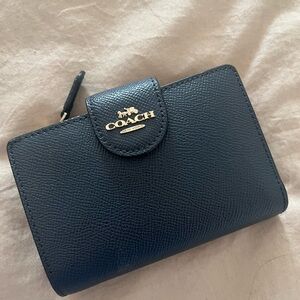 Coach Midnight Blue Leather Wallet
